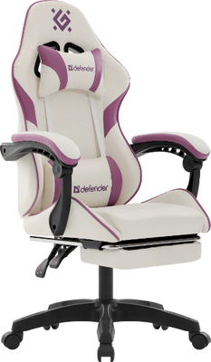 Кресло геймерское Defender Serenity / 64833 (белый/фиолетовый)