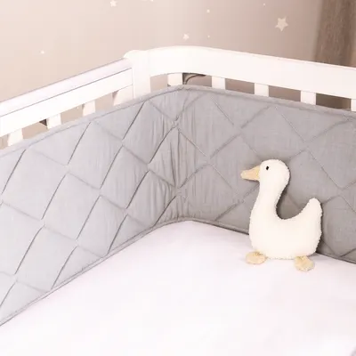 Бортик в кроватку Perina Slim / СБ.120-SM.06 (серый)