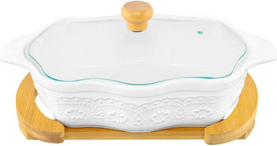 Форма для запекания Elan Gallery Белый узор / 540528