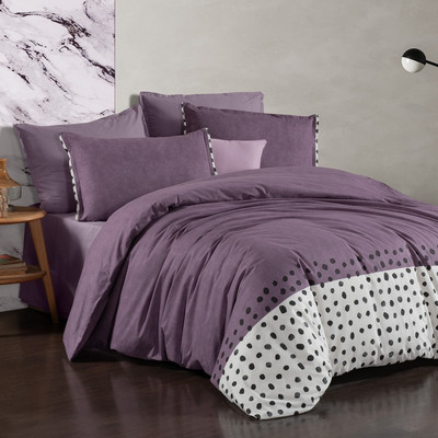Комплект постельного белья Sarev Bazaar ранфорс 1.5сп / N408 Fiolina v1/Lila