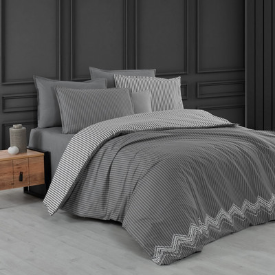 Комплект постельного белья Sarev Bazaar ранфорс 1.5сп / N408 Ole v1/Gri