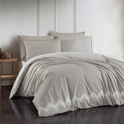 Комплект постельного белья Sarev Bazaar ранфорс 1.5сп / N408 Ole v2/Bej