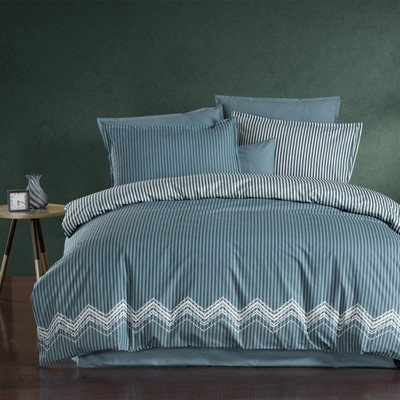 Комплект постельного белья Sarev Bazaar ранфорс 1.5сп / N408 Ole v4/Mavi