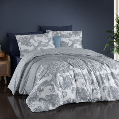 Комплект постельного белья Sarev Bazaar ранфорс 1.5сп / N408 Patricia v1/Lacivert