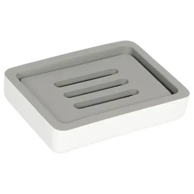 Мыльница SWENSA Slot SWT-2601-GR-04 (серый/белый)