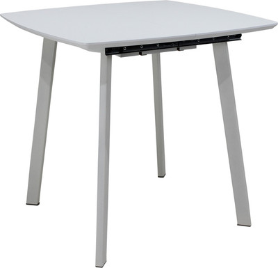 Обеденный стол Виста Милан-4 ПН 80х80/110 ВС/450 (гладкий белый/муар белый)