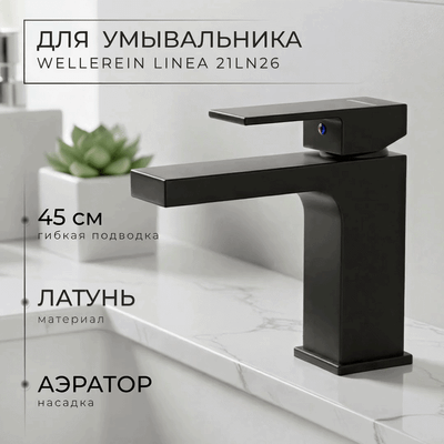 Смеситель Wellerein Linea 21LN26 (черный)