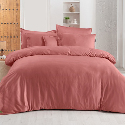 Комплект постельного белья Sarev 300 tc сатин евро / N380 Monochrome v11/Garnet