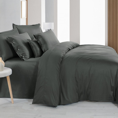 Комплект постельного белья Sarev 300 tc сатин сем / N381 Monochrome v9/Dark Gray
