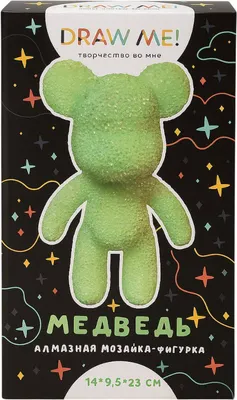 Набор для творчества ILikeGift Алмазная мозаика на фигурке Draw Me! Green bear / 156-DB010