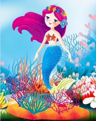 Набор алмазной вышивки ILikeGift Русалочка с кораллами / ОО116853