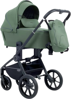 Детская универсальная коляска MOWbaby Zoom Pu 3в1 / RA087 (Olive)