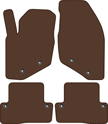 Комплект ковриков для авто Alicosta 1443_1-кор для Volvo S60 I седан 2000-2010 (EVA соты, коричневый)