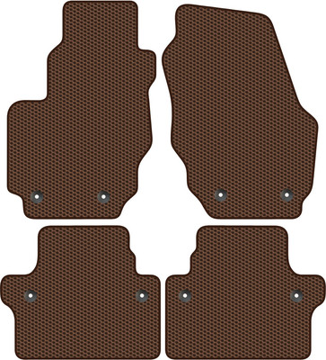 Комплект ковриков для авто Alicosta 1553_1-кор для Volvo XC70 III SUV 2007-2016 (EVA соты, коричневый)