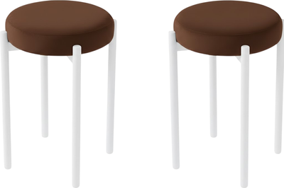 Набор табуретов Памир Паоло F36 (2шт, светло-коричневый/белая опора)