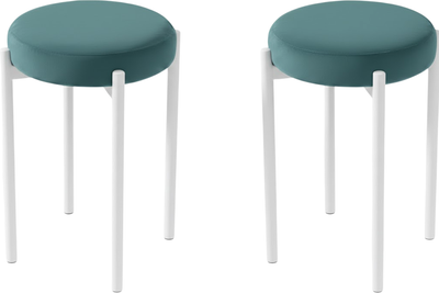 Набор табуретов Памир Паоло F70 (2шт, светло-бирюзовый/белая опора)