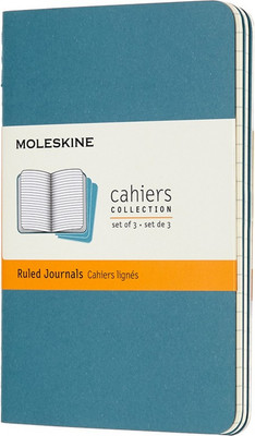 Набор блокнотов Moleskine Cahier Journal CH011B44 Pocket (3шт, голубой)