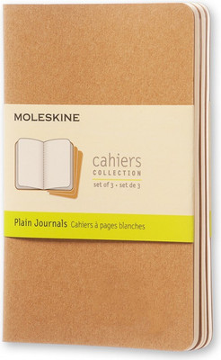 Набор блокнотов Moleskine Cahier Journal QP413 Pocket (3шт, бежевый)