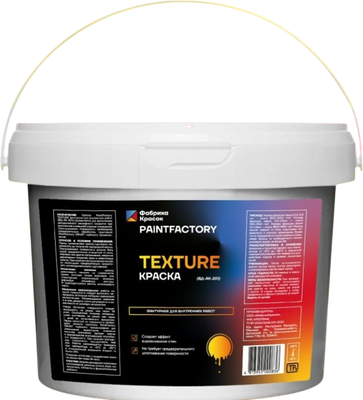 Краска PaintFactory Texture фактурная для внутренних работ 0.5-1мм (28кг, белый)