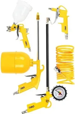 Набор пневмоинструмента Deli EDL-QPQ-990G-5 (5пр, желтый)