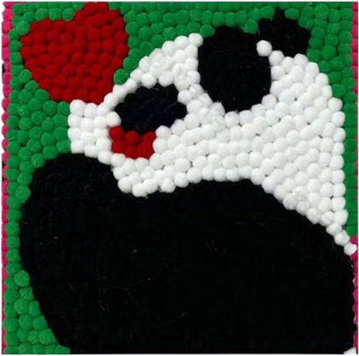 Набор для творчества ILikeGift Картина из помпонов Draw Me! Panda in love / 156-LQ-019