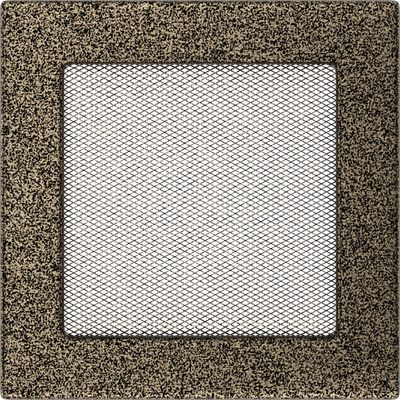 Решетка вентиляционная для камина Kratki CZ 17x17 (черный/латунь)