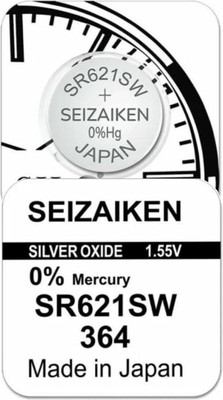 Батарейка SEIZAIKEN Watch 364 SR621SW Silver 1.55V Bl.1