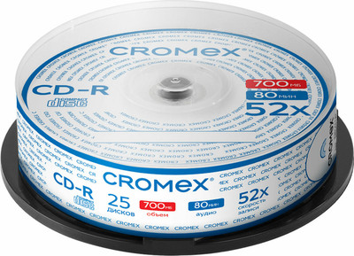 Набор дисков CD-R Cromex 700Mb 52x / 513776 (25шт)