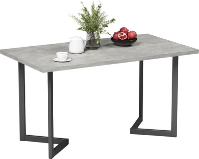 Обеденный стол Soma Miata 120x66 (бетонный камень/черный)