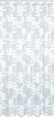 Шторка-занавеска для ванны SWENSA Sally SWC-95-47-WHT (белый/черный)