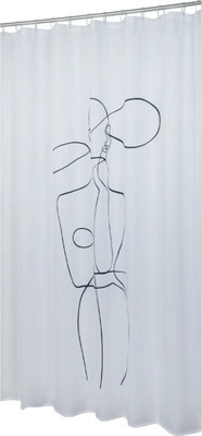 Шторка-занавеска для ванны SWENSA Lady SWC-95-52 (белый/черный)