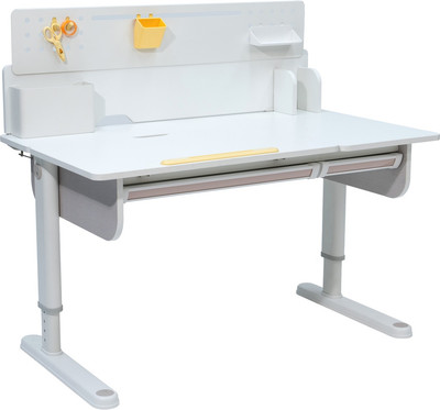 Парта Растущая мебель Smart 100 Plus стол E603, полка Wooden Space mini, накладка E511