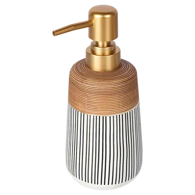 Дозатор для жидкого мыла SWENSA Tori SWC-2516-01 (бежевый/серый)