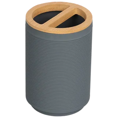 Стакан для зубной щетки и пасты SWENSA Koi SWP-2415-GRY-02 (серый)