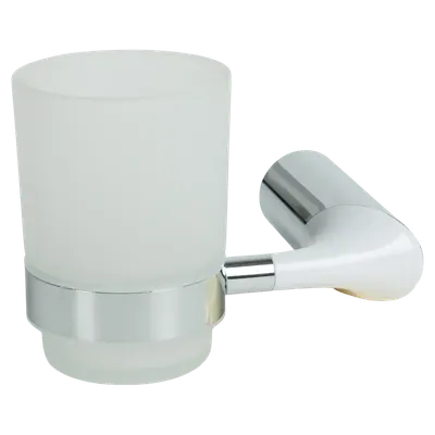 Стакан для зубной щетки и пасты SWENSA Lock SWR-6600-33-CRM (белый/хром)