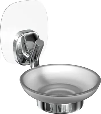 Мыльница LEMER Nature на силиконовом креплении LEM-N06CR (хром)