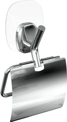 Держатель для туалетной бумаги LEMER Nature с крышкой на силиконовом креплении LEM-N09CR (хром)