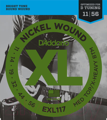 Струны для электрогитары D'Addario EXL-117