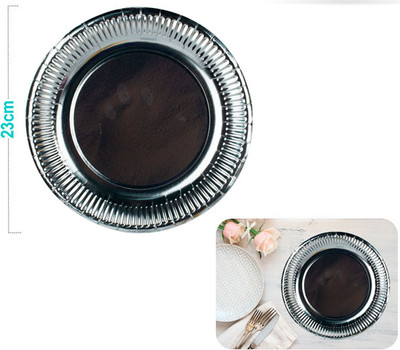 Набор одноразовых тарелок ILikeGift Silver party / AK0041 (20шт)