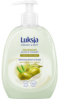 Мыло жидкое Luksja Олива и йогурт с дозатором (500мл)