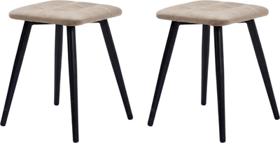 Набор табуретов Памир Атлант F05 (2шт, светло-серый/бежевый/черная опора)