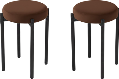 Набор табуретов Памир Паоло F36 (2шт, светло-коричневый/черная опора)
