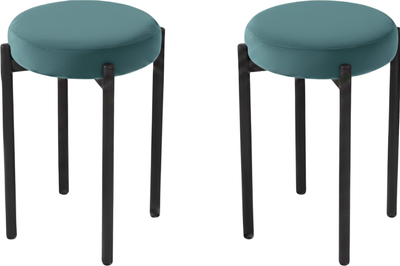 Набор табуретов Памир Паоло F70 (2шт, светло-бирюзовый/черная опора)