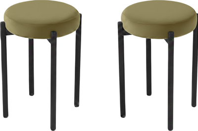 Набор табуретов Памир Паоло F72 (2шт, оливковый/черная опора)
