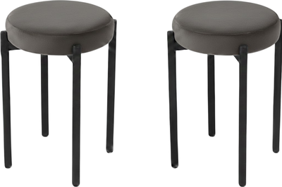 Набор табуретов Памир Паоло F82 (2шт, серый/зеленый/черная опора)