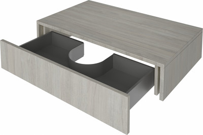 Тумба под умывальник ЗОВ Токио премиум 60 / TP60ELSPTOC0 (вяз либерти серебряный)