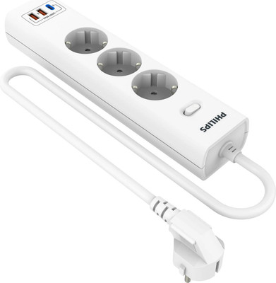 Сетевой фильтр Philips CHP4336WA/51 (2м, 3 розетки, белый)