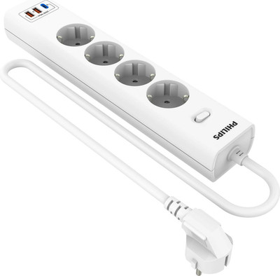 Сетевой фильтр Philips CHP4346WA/51 (2м, 4 розетки, белый)
