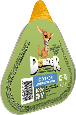 Влажный корм для собак Doyzer Мясной с уткой (100г)