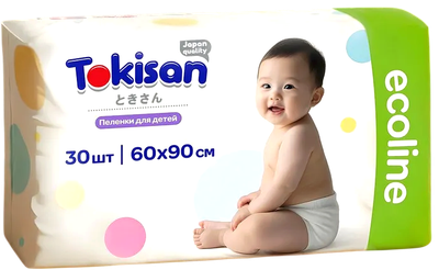 Пеленка одноразовая детская Tokisan 60х90 (30шт)